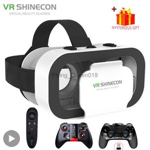 Shinecon 3D VR Glasses Virtual Reality Viar Goggles Headset Devices Smart Helmet Lenses For Cell Phone Mobile Smartphones Viewer HKD230812