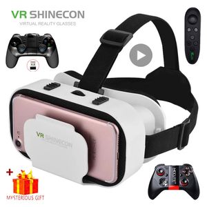 Shinecon Viar Virtual Reality VR-bril Headset 3D-apparaat Helmbril Lenzen voor smartphone Smart Phone met gamecontroller 240124