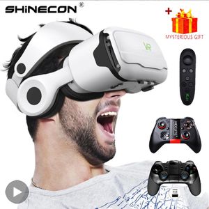 Shinecon Virtual Reality VR Gafas Auriculares 3D Dispositivo Viar lentes de casco inteligente Goggle Para auriculares para teléfonos inteligentes celulares de teléfonos móviles 240124