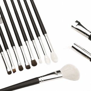 Shinedo 11/7/6/5 PCS Makep Brush Set Power Blending Sombra de ojos Mate Color negro Cabra Belleza del cabello Kit de maquillaje Brochas Maquillage d4Dh #