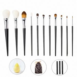 Shindo 11 stks Make-up Kwasten Tool Set Cosmetische Poeder Oogschaduw Foundati Blush Blending Beauty Make Up Brush Maquiagem 47gB #