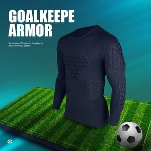 SHinestone Goal Garden Uniforms Mensy Jersey Breathable Sponge Soccer Colls Protective Collision Football à manches longues