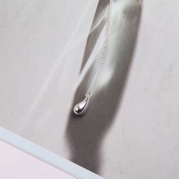SHINETUNG S925 Sterling Zilver stijlvolle eenvoudige zilveren traanketting 1 1 high-end damessieraden met Valentijnscadeau Q0312e