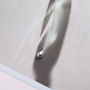SHINETUNG S925 Sterling Zilver stijlvolle eenvoudige zilveren traanketting 1 1 high-end damessieraden met Valentijnscadeau Q02798