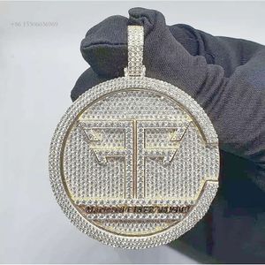 Brillant 2,5 pouces Hip Hop bijoux Buss Down Sier Vvs Moissante diamant pendentif personnalisé