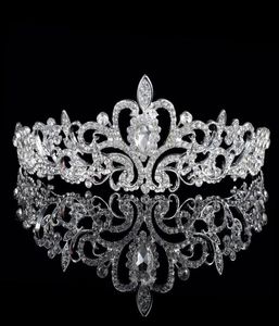 Shining kristallen Wedding Crowns 2019 Bridal Crystal Veil Tiara Crown Headband Hair Accessories Party Wedding Tiara 2041702