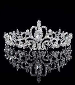 Shining kristallen Wedding Crowns 2019 Bridal Crystal Veil Tiara Crown Headband Hair Accessories Party Wedding Tiara 1421718
