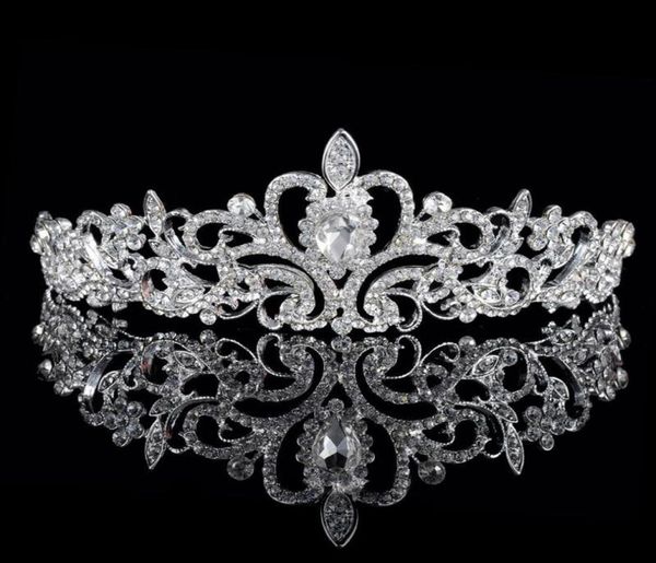 Cristales de cuentas brillantes Coronas de boda Bridal Crystal Velo tiara Corona Diabina Accesorios para el cabello Tiara5038607