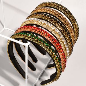 Diademas de cristal brillante para mujeres y niñas, 6 opciones de color, 1,7 cm de ancho, accesorios de moda para el cabello