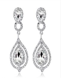 Glanzende kristallen oorbellen strass lange oorbellen voor dames bruidssieraden huwelijkscadeau voor bruidsmeisjes op voorraad goedkoop heel7693596