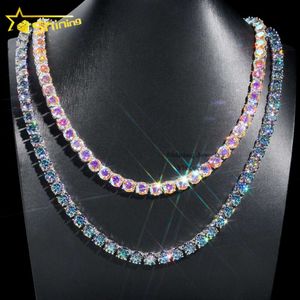 Brillant offre spéciale Hip Hop glacé bijoux mode diamant collier S Sier 8MM Vvs Moissanite chaîne de Tennis