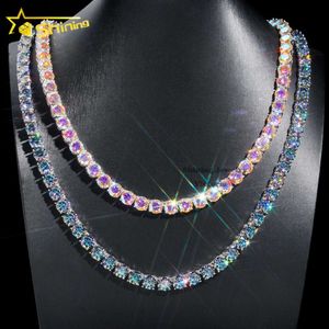 Shining Hot Sale Hip Hop Iced Out Sieraden Fashion Diamond Necklace S Sier 8mm VVS Moissanite Tennis Chain