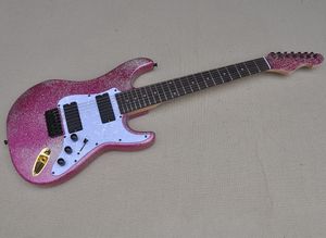 Shining Pink 7 Strings Electric Guitar met Rosewood Fletboard kan worden aangepast