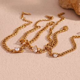 Bracelet Bracelet Bracelet Bracelet Bracelet de Noël à l'or brillant pour femmes bijoux imperméables en acier inoxydable