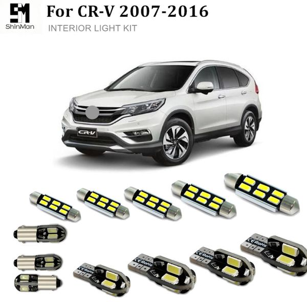 Shinman 10 Uds X Error Kit de luz interior LED paquete para honda crv accesorios 200720156180431