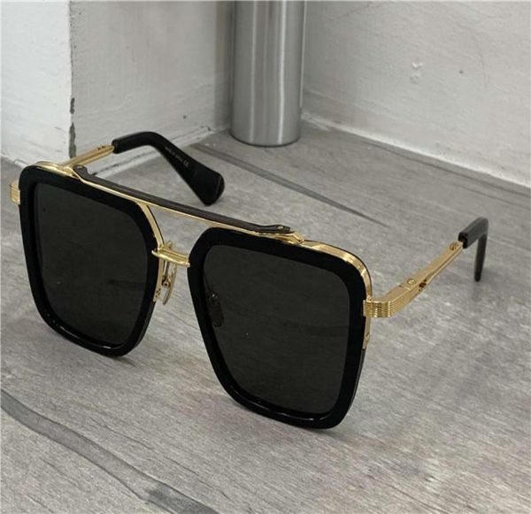 Lunettes de soleil Squine Black Gold Square Men Men Square Designer Sunglasses Fashion Sun Glasses UV 400 Lens Eye Wear With Box7080990