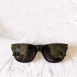 Lunettes de soleil Snowdon gris noir brillant 237 lunettes de soleil mode hommes lunettes de Protection UV400 avec boîte251r