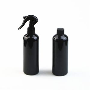 Desinfectante de gatillo negro brillante de alta calidad Botella de spray de cloroformo 100ml 120ml 200ml 250ml 300ml 500ml Botella de spray de cuerpo de niebla fina de plástico redondo vacío Envío gratis