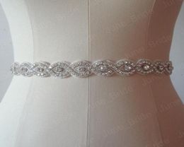 Shinny Crystal Rhinestone Bridal Sash Belt Wedding Belt Classic Bridal Accessory Prom avondriem Wit Rood Black Ribbon Tie6321974