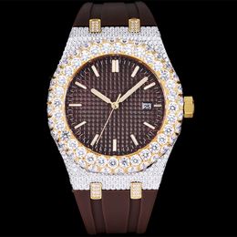 Shinny Watch Herrenuhr, 42 mm, automatisches mechanisches Uhrwerk, silberne Armbanduhr, Edelstahlarmband, wasserdicht, Montre De Luxe, Saphir