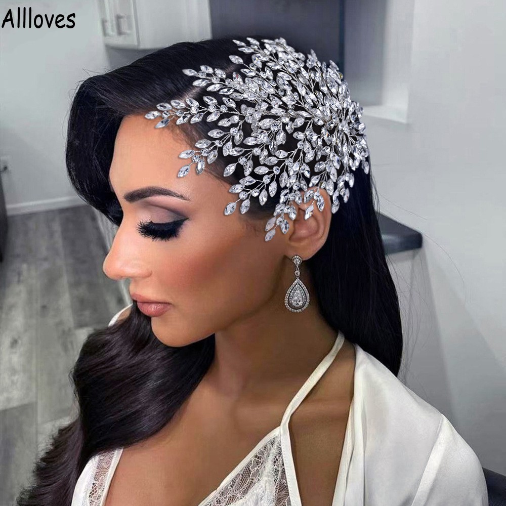 Блестящие свадебные головные уборы головные уборы роскошная свадьба на головном повязке женщины аксессуары для волос