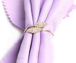 Glanzende kristallen diamanten gouden servet ring wrap serviette houder bruiloft feest feest feestje eettafel decoratie home decor 249c32416590