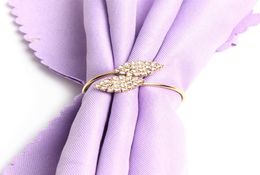 Glanzende kristallen diamanten gouden servet ring wrap serviette houder bruiloft feest feest feestje eettafel decoratie home decor 249c31396682