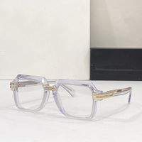 Crystal Crystal Gol Plastique Métal Eyeglass rectangulaires Cadre des lunettes pour hommes Cadre des lunettes de soleil Fashion Trames avec boîte