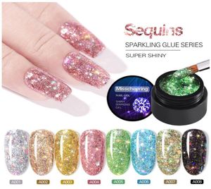 Glanzende glitter nagelgel 5 ml Poolse heldere diamant hybride vernissen voor manicure nail art gels4995546