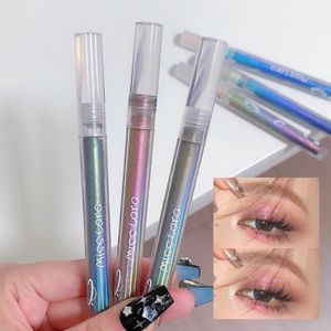 Glanzende groene eyeliner oogschaduw waterdichte diamant blauw roze kleur glitter pailletten eyeliner oogschaduw make-up schoonheid cosmetica