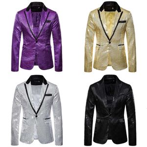 Men de brillant gold paillettes paillettes embellies veste de blazer noix de nuit Blazers Suisse de fête de mariage.