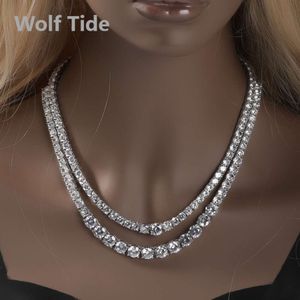 Glanzende meerlaagse kubieke zirkonia tennisbal ketting choker voor dames vriendin sleutelbeen halsketting dubbellaags hip hop Iced Out diamant rapper sieraden kraag