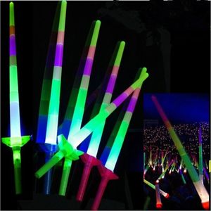 Bâton lumineux télescopique, 100 pièces, article de décoration de fête brillant, jouets lumineux pour Bar de noël, fournitures de Concert de musique