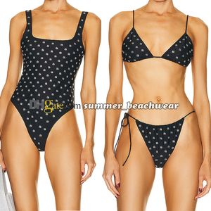 Conjunto de Bikini brillante con diamantes de imitación para mujer, traje de baño Sexy sin espalda, traje de baño de cintura alta, traje de baño para surf y buceo