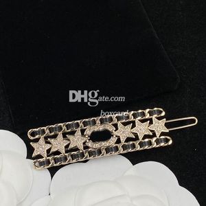 Glanzende strass volledige diamant haarspeldjes haarspelden haarspeldjes luxe stervormige haarspeldjes haarspelden met geschenkdoos