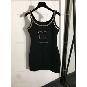 Rhinestone brillant sexy femme robes de corps club fête de robe noire créatrice de mode respirante