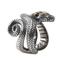 Anillo de apertura de serpiente brillante para mujer, anillos ajustables con forma de serpiente de Color plateado, joyería de fiesta de bodas a la moda, regalo