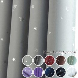 Shiny Stars Kinderen Doek Gordijn Voor Kinderen Jongen Girl Slaapkamer Woonkamer Blauw / Roze Blackout Cortinas Custom Made Drape WP123 # WS 210712