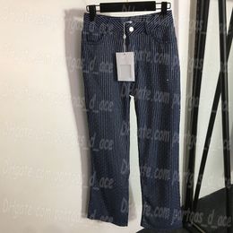 Pantalon rayé brillant pour femme, pantalon de luxe, taille haute, de styliste, hiver et automne