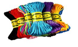 Navire 10 lots 25 couleurs 25 mm 20m Cordon de nœud chinois coréen nylon rattail satin tressé corde de corde