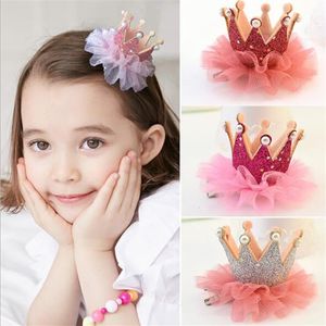 Navire 30 pièces belles filles mignonnes couronne princesse pince à cheveux dentelle perle brillant étoile bandeau épingles à cheveux bande de cheveux accessoires234d