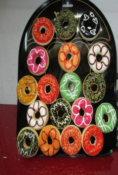 Envío 48 piezas mezcladas 5 CM donut entero Squishy imán para nevera comida dulces regalo educativo de Navidad para niños 7043324