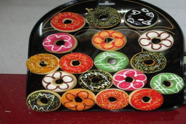 Envío 48 piezas mezcladas 5 CM donut entero Squishy imán para nevera comida dulces regalo educativo de Navidad para niños 7442078