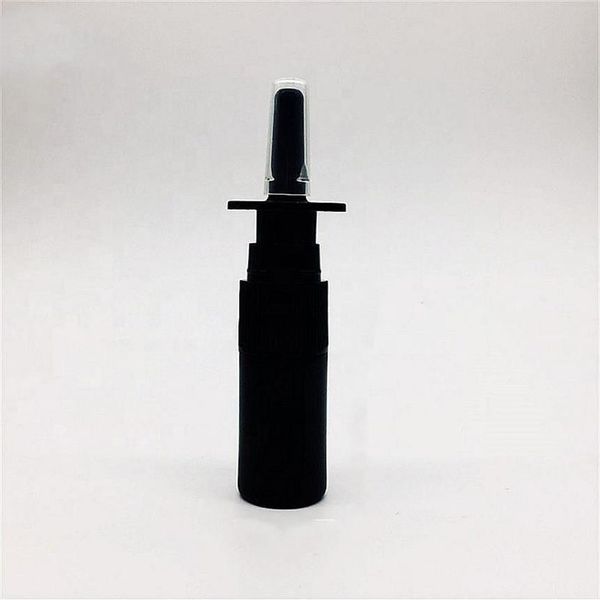 Expédier 4 pièces 10 ml 0 34 oz HDPE flacon pulvérisateur nasal noir avec pompe de pulvérisation nasale atomiseurs vides portables bouteille de maquillage cosmétique 243o