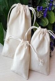 Sac en mousseline S M L XL XXL, 50 pièces, sacs en coton, sacs à bijoux, fête de mariage, perles de bonbons, cadeau de noël, sac de rangement 2212437