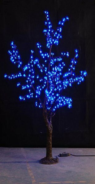 navire 5ft 15m Hauteur Blue LED Simulation Cherry Blossom Tree Outdoor Mariage intérieur Garden de vacances Décor de lumière de Noël 4803601759