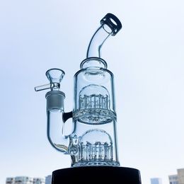 Ship By Sea 12 Bras Arbre Perc Narguilés 8 Pouces Mini Bongs En Verre Double Arbres Percolateur Conduites D'eau Petit Dab Rigs Avec 14mm Joint Bol Bong À Base Épaisse