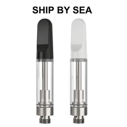 Schip Door Zee Keramische Spoel Vape Karren TH205 Cartridges 0.5ml 0.8ml 1.0ml Wit Zwart 510 Draad Schroef top Helder Glas Lege Verstuivers