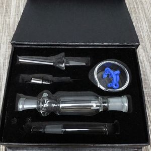 Schip door zee NC glazen kits 10mm gezamenlijke titanium tips buizen nagel mini olie dab rigs nector collector stro water accessoires rokende pijpen NC01