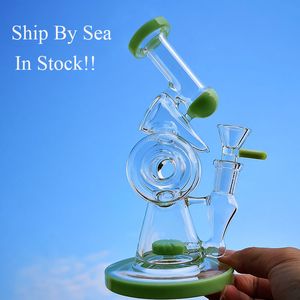 Ship By Sea Sidecar Hookahs Double Recycler Avec Beignet Fendu Perc Percolateur Dab Rig Ball Style Wax Oil Rigs Fumer Outils XL-320